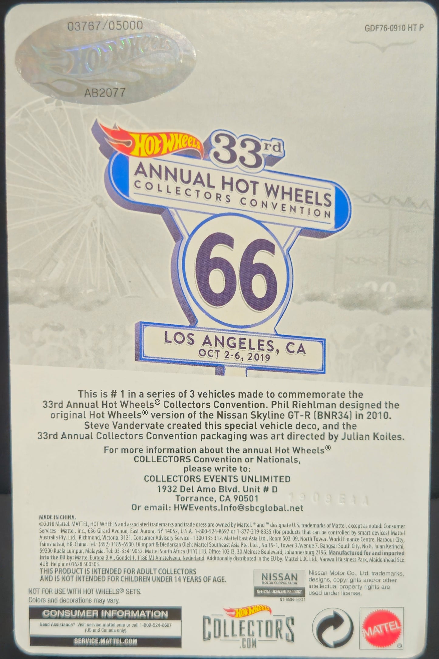 Hot Wheels Collectors Convention Nissan Skyline R34