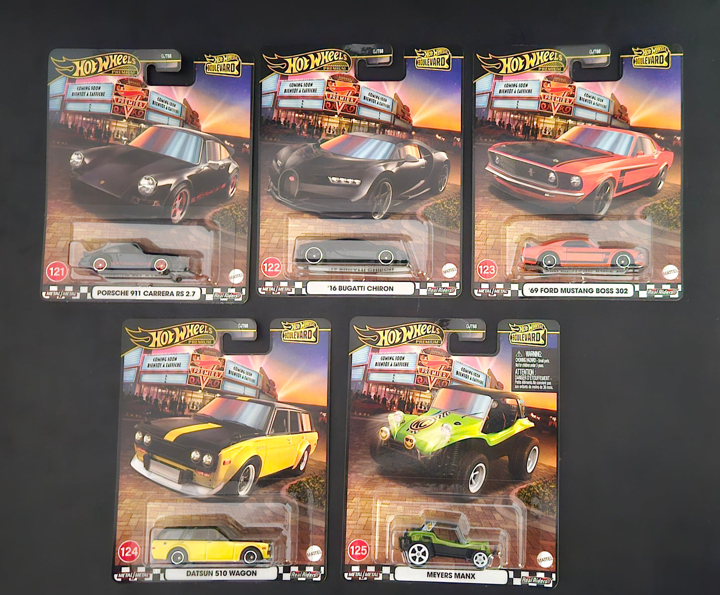 Hot Wheels Premium - Boulevard 121-125 Full Set