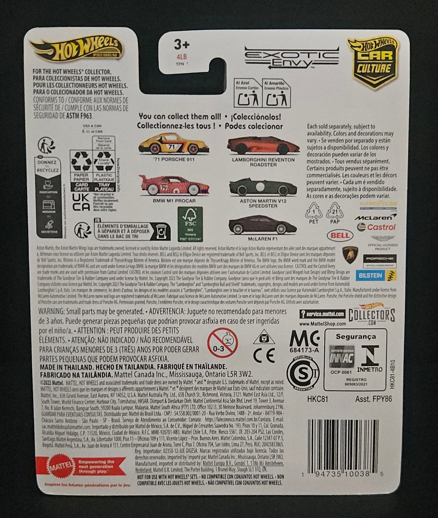 Hot Wheels Exotic Envy '71 Porsche 911 - CHASE