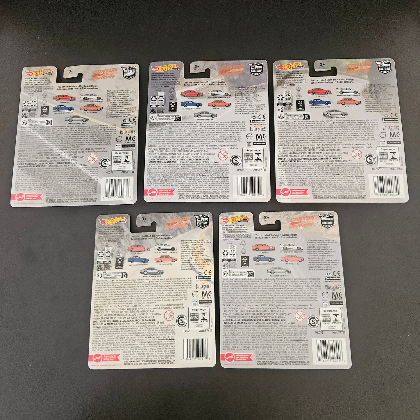 Hot Wheels Premium - Canyon Warriors Full Set - Circa 2023