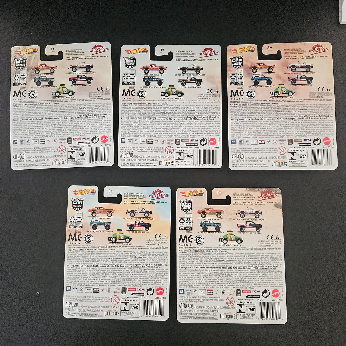 Hot Wheels Premium - Desert Rally Full Set - Circa 2020