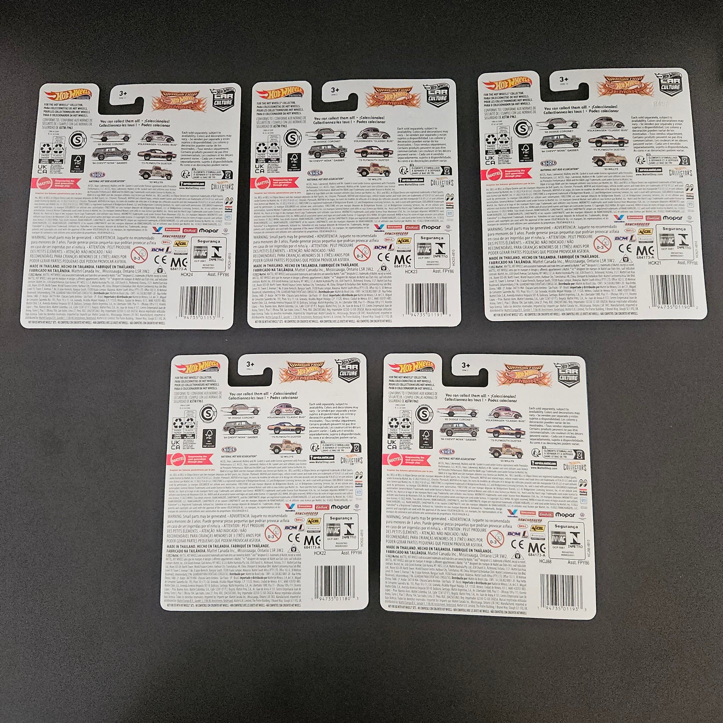Hot Wheels Premium - Dragstrip Demons 2 Full Set - Circa 2023