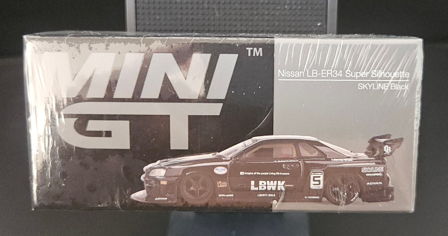MiniGT Nissan LB-ER34 Super Silhouette Skyline Black #844