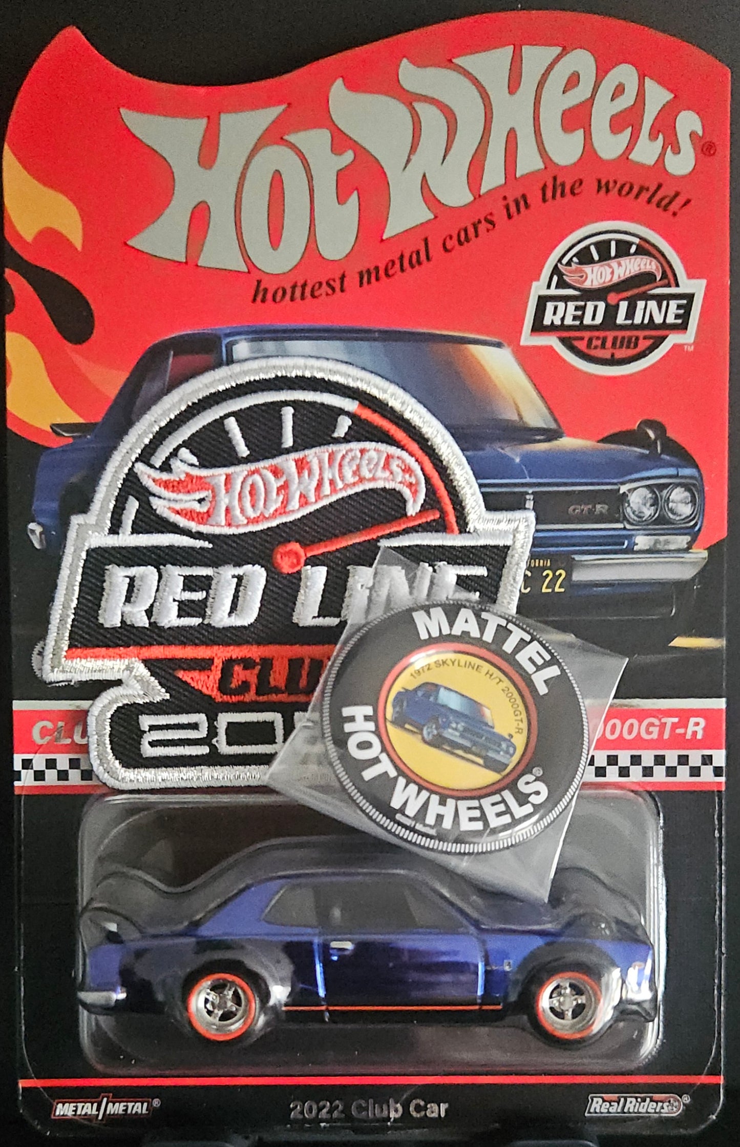 Hot Wheels RLC Blue 1972 Skyline H/T 2000GT-R with Patch and Pin