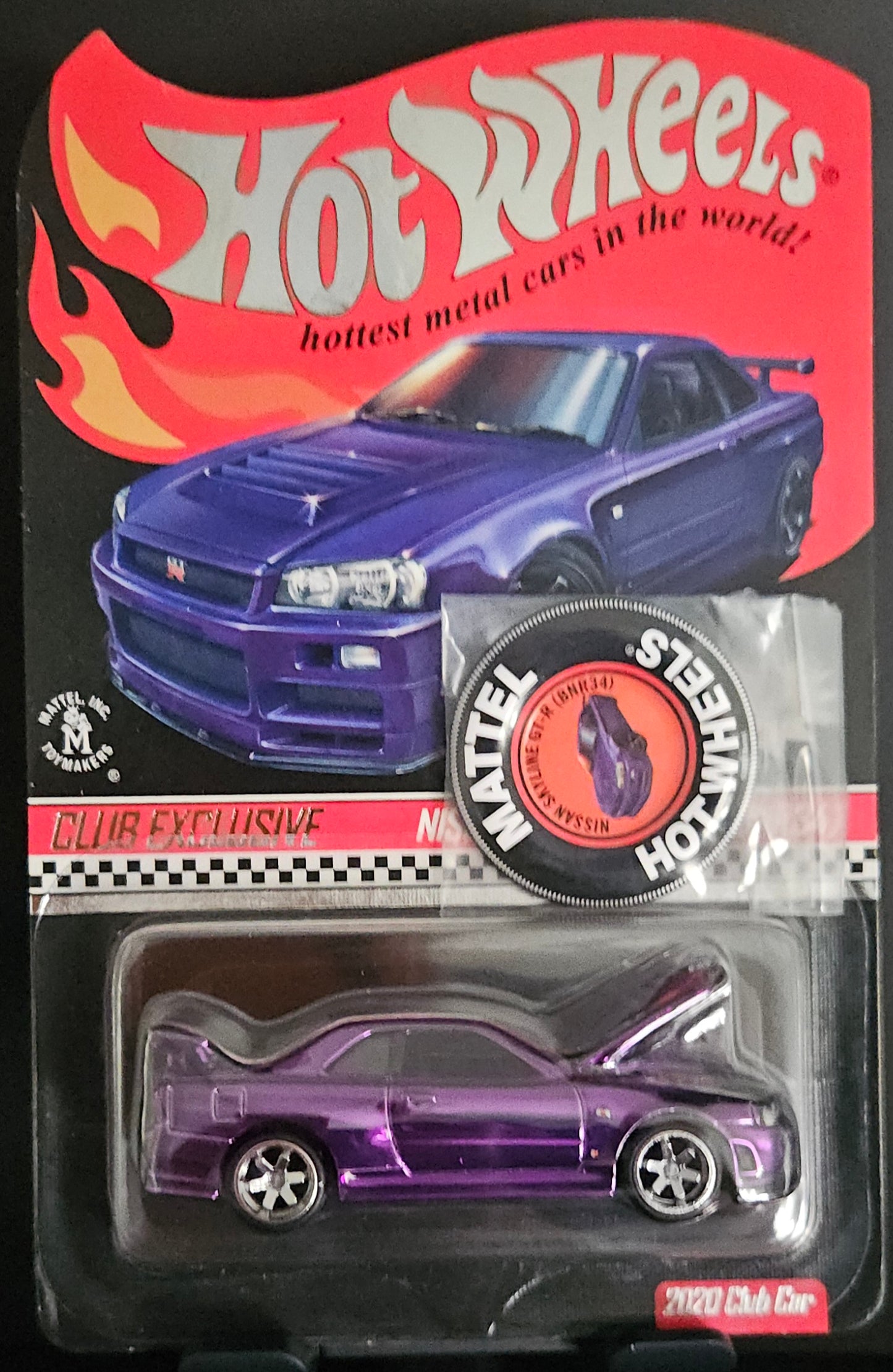 Hot Wheels RLC Purple Nissan Skyline GT-R BNR34 with Pin