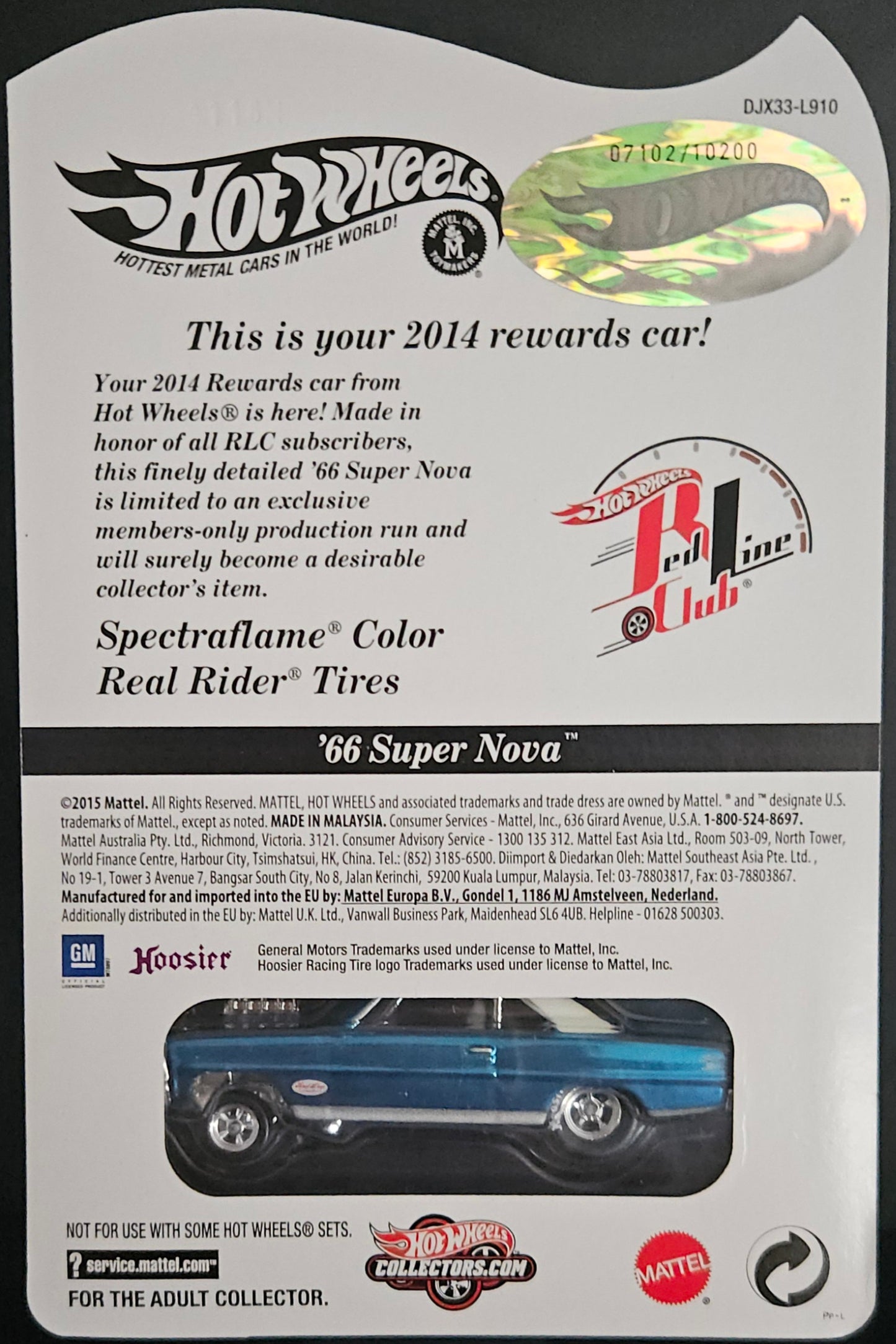Hot Wheels RLC Rewards '66 Super Nova