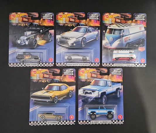Hot Wheels Premium - Boulevard 1-5 Full Set
