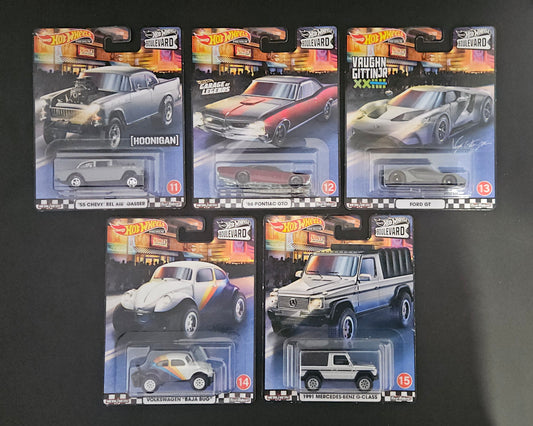 Hot Wheels Premium - Boulevard 11-15 Full Set