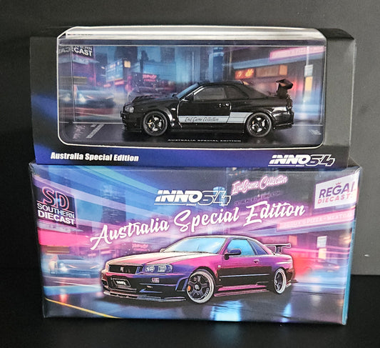 Inno64 Australia Special Edition Nissan Skyline GTR R34 CHASE