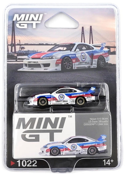 MiniGT Nissan S15 Silvia LB-Super Silhouette - GARASDRIFT x LBWK 2025 - #1022