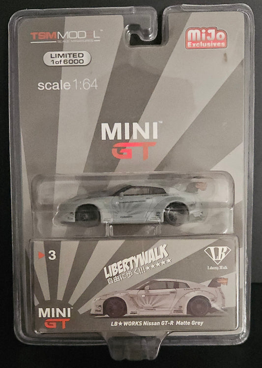 MiniGT Matte Grey LB Works Nissan GTR - #3