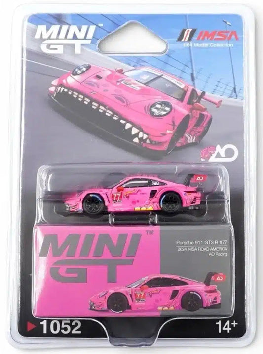 MiniGT Porsche 911 GT3 R #77 2024 IMSA Road America AO Racing - #1052