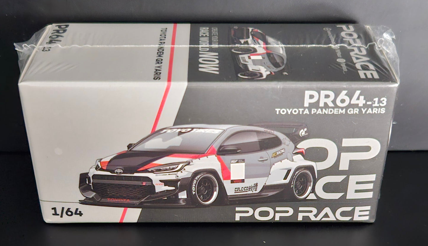 Pop Race White Toyota Pandem GR Yaris - PR64-13