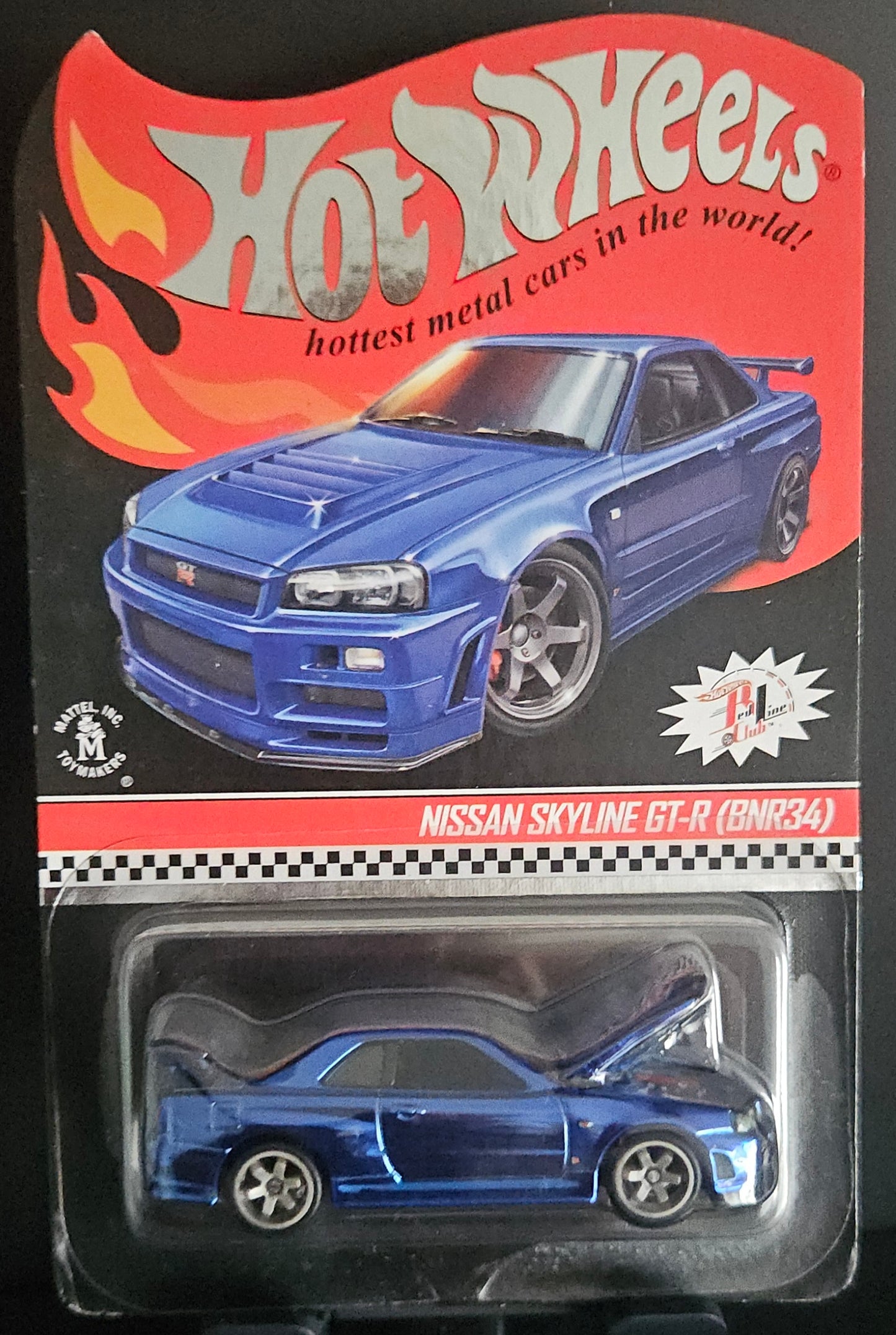 Hot Wheels RLC Blue Nissan Skyline GT-R BNR34