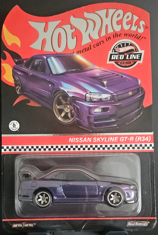 Hot Wheels RLC Midnight Purple Nissan Skyline GT-R BNR34