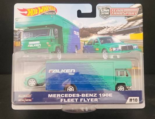 Hot Wheels Transporter #10 - Mercedes-Benz 190E / Fleet Flyer
