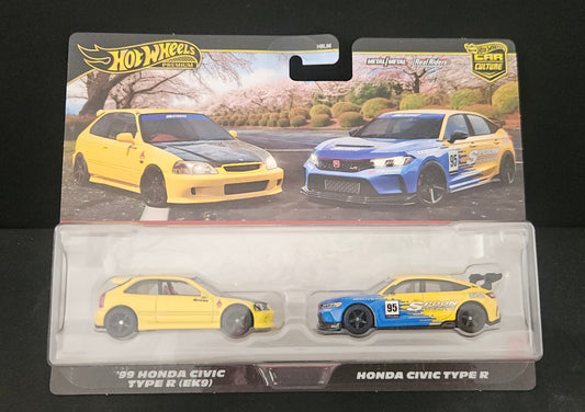 Hot Wheels Twin Pack - '99 Honda Civic Type R (EK9) / Honda Civic Type R